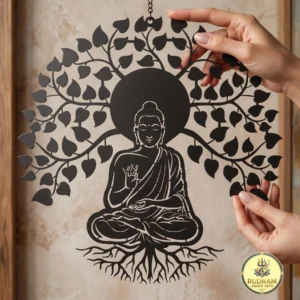 Black Meditating Buddha Wall Art